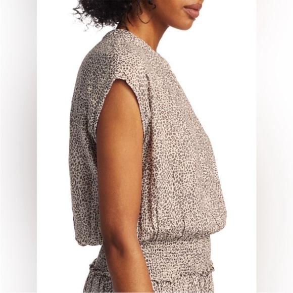 Rails Light Brown Angelina Sand Cheetah Linen Blend Mini Dress Size XL - Picture 4 of 7